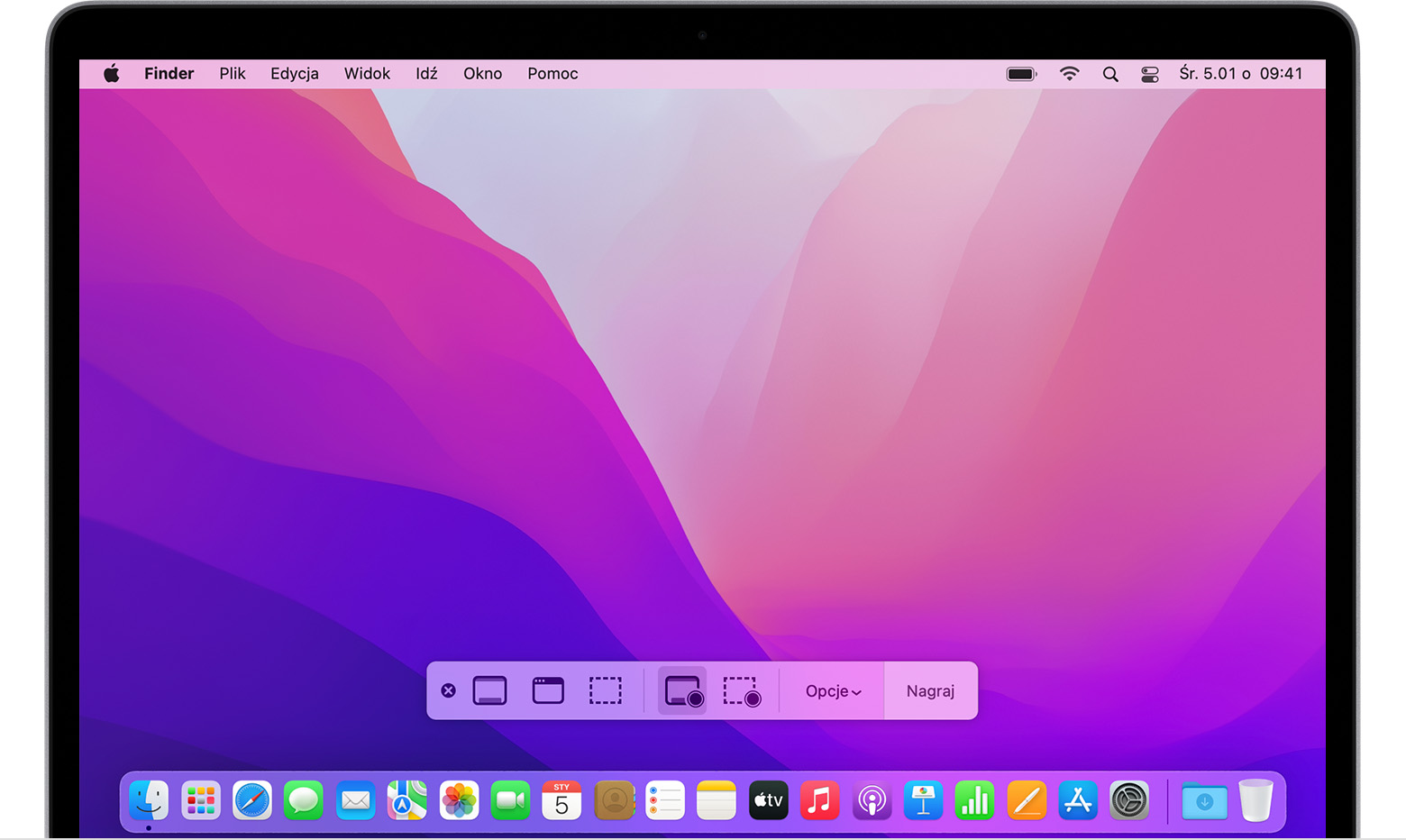 Nagrywanie ekranu macOS